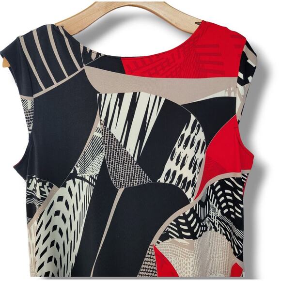 Alfani Women’s urban flight red white black short dress - medium - Picture 2 of 6